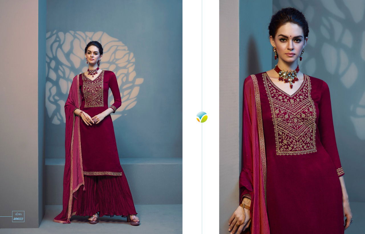 Vinay Tumbaa Roza New Exclusive Wear Georgette Ready Made Suit Collection